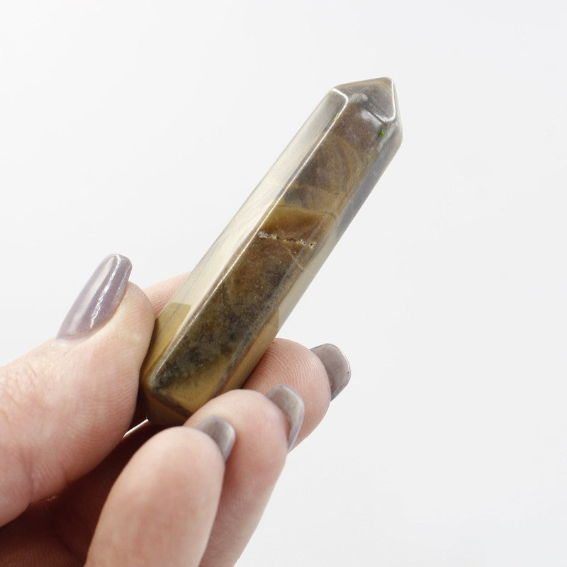 Small Silver Leaf Jasper Double Terminated Massage Tool || Balance-Nature's Treasures