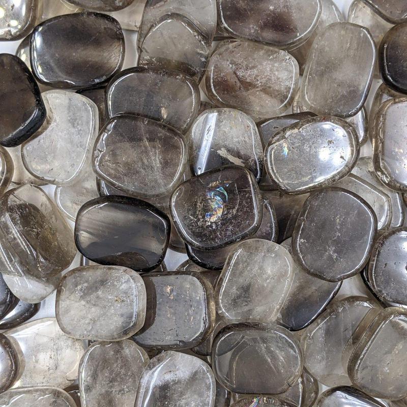 Small Smoky Quartz Pocket Flat Stones || Aura Cleansing-Nature's Treasures
