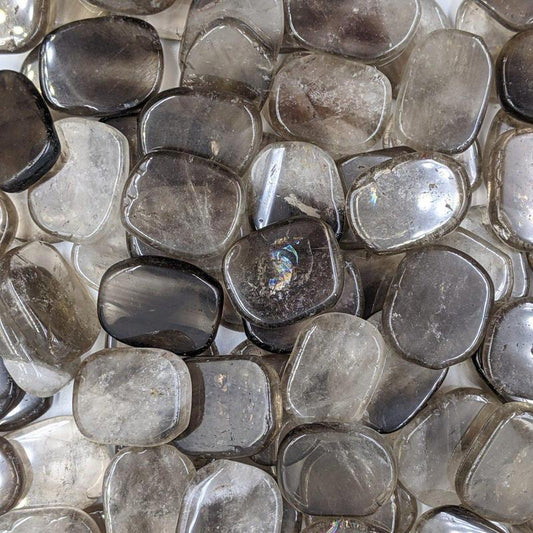 Small Smoky Quartz Pocket Flat Stones || Aura Cleansing-Nature's Treasures
