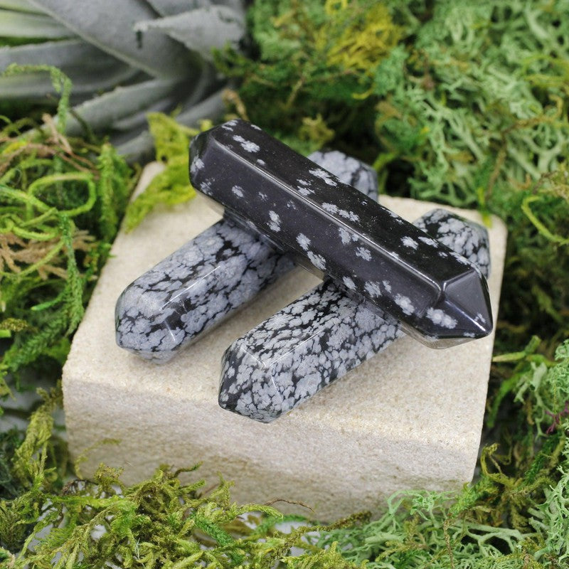 Small Snowflake Obsidian Double Terminated Massage Tool-Nature's Treasures