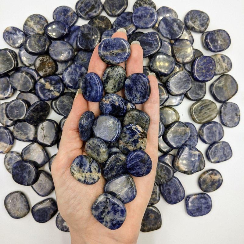 Small Sodalite Pocket Flat Stones || Communication-Nature's Treasures