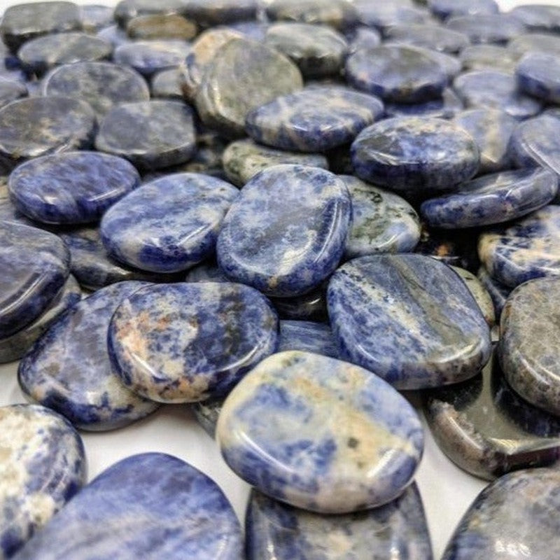 Small Sodalite Pocket Flat Stones || Communication-Nature's Treasures