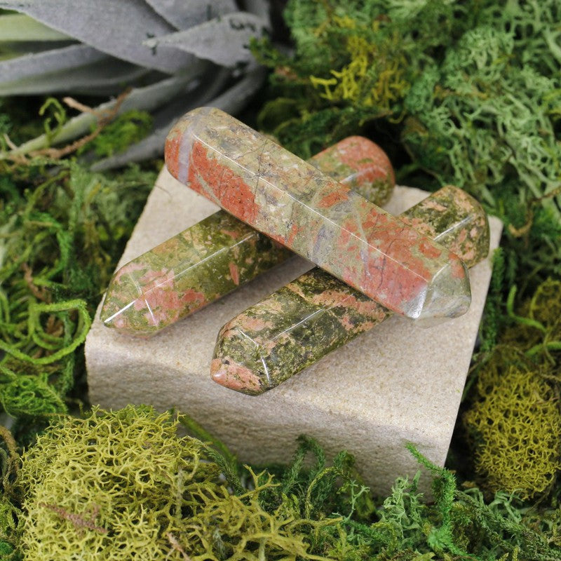 Small Unakite Massage Point Tool || Emotional Healing-Nature's Treasures