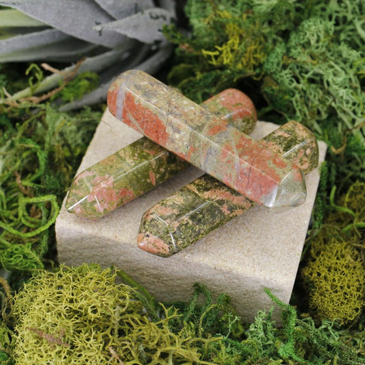 Small Unakite Massage Point Tool || Emotional Healing-Nature's Treasures