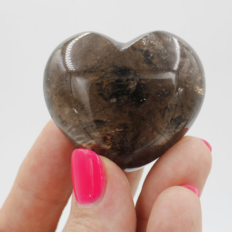 Smoky Quartz Pocket Hearts-Nature's Treasures