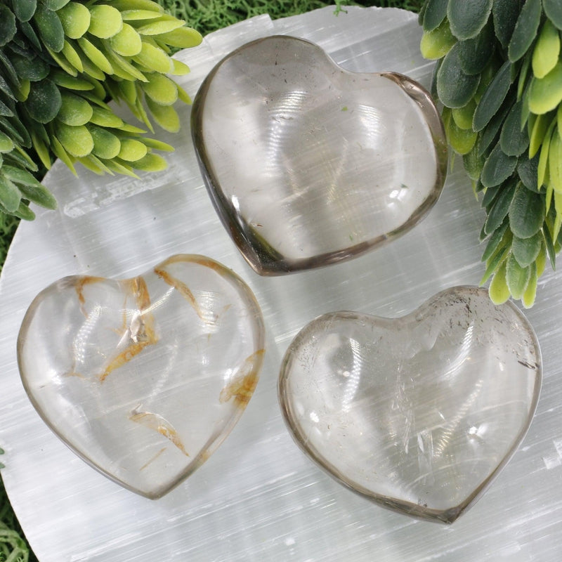 Smoky Quartz Pocket Hearts-Nature's Treasures