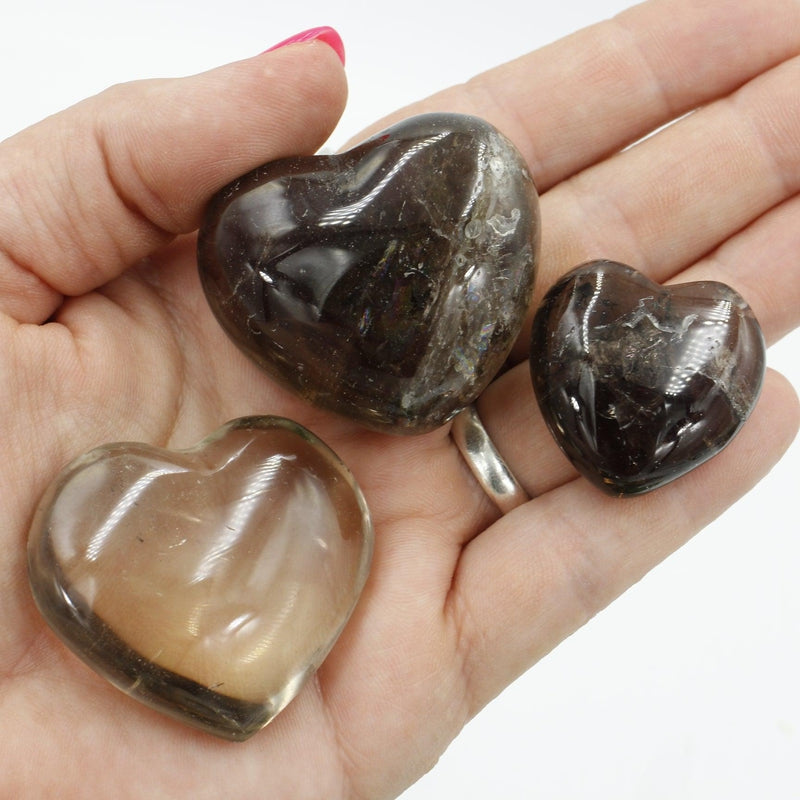 Smoky Quartz Pocket Hearts-Nature's Treasures