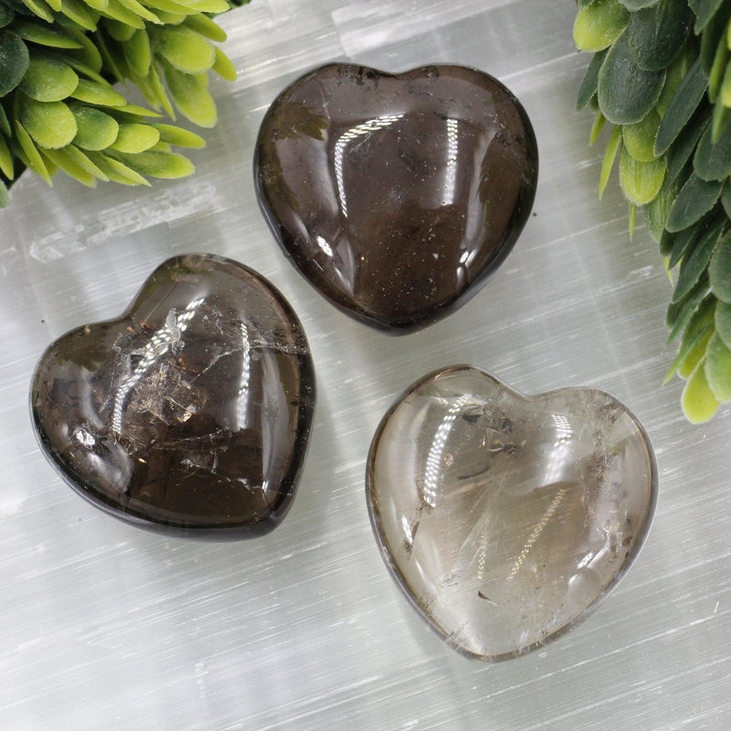 Smoky Quartz Pocket Hearts-Nature's Treasures