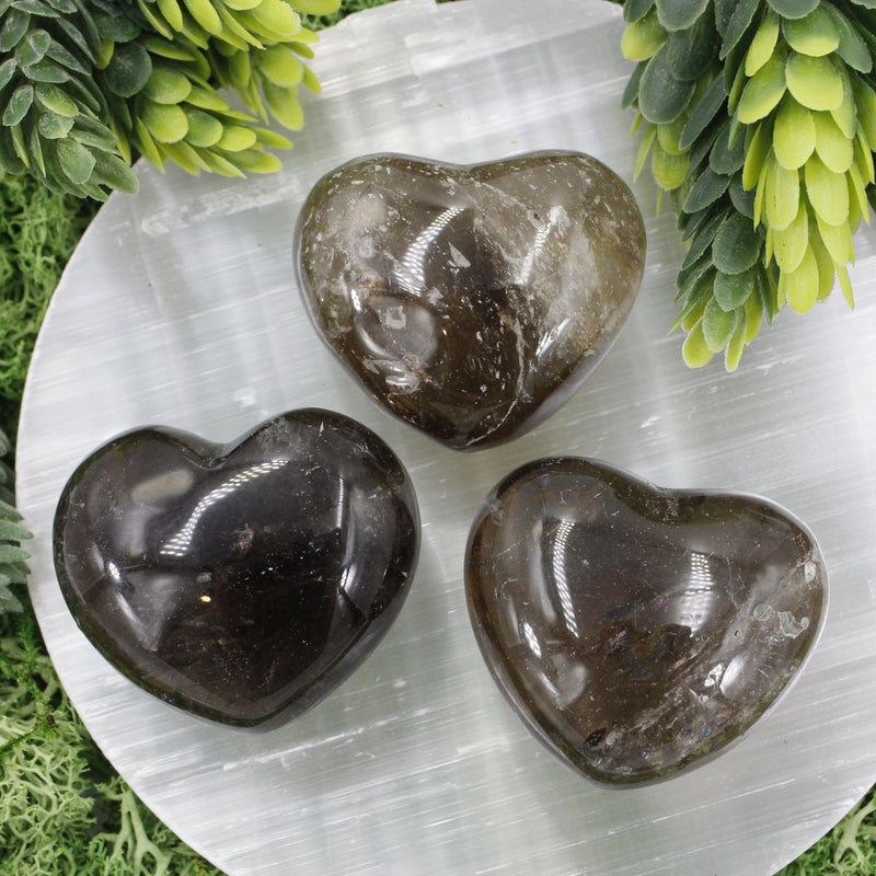 Smoky Quartz Pocket Hearts-Nature's Treasures