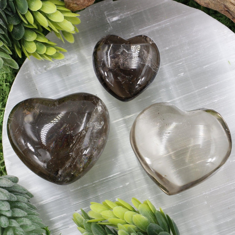 Smoky Quartz Pocket Hearts-Nature's Treasures