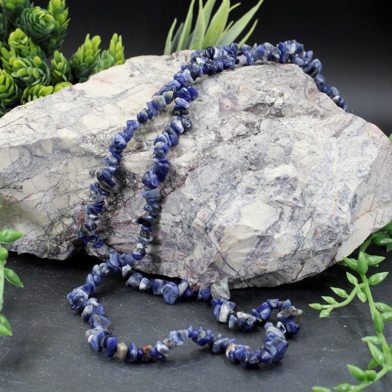 Sodalite Chip Necklace-Nature's Treasures