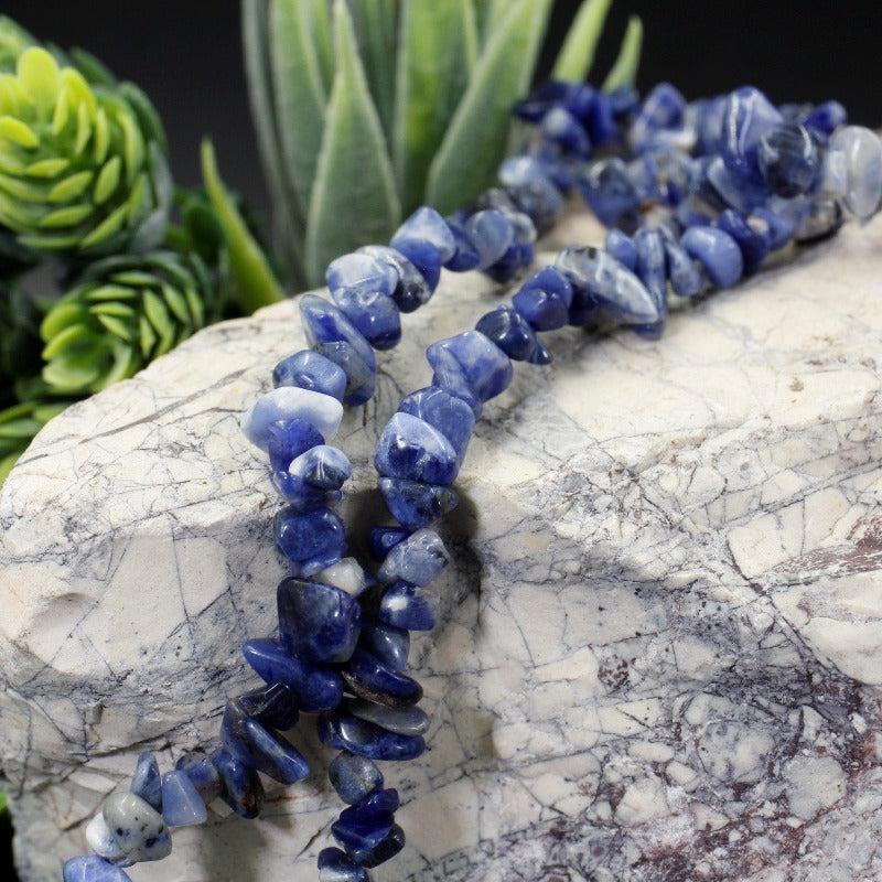 Sodalite Chip Necklace-Nature's Treasures