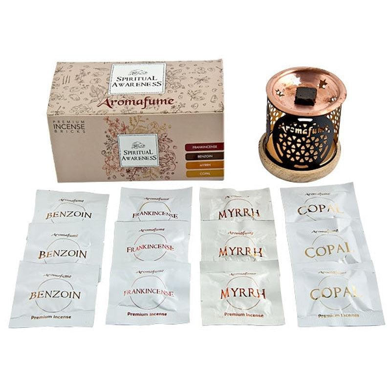 Spiritual Awareness Incense Brick Set || Burner & 4 Types of Incense-Nature's Treasures