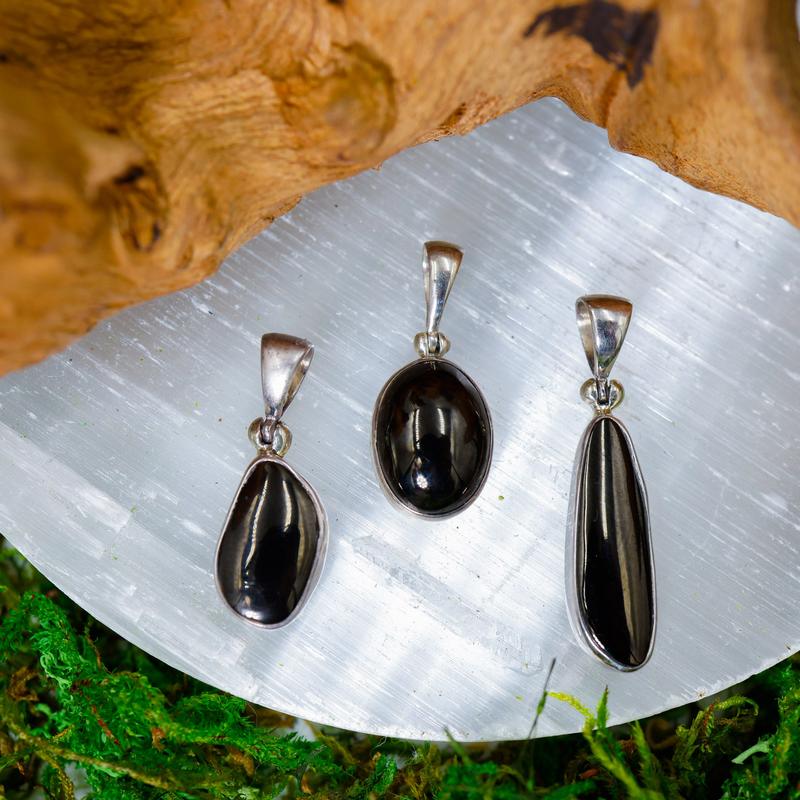 Sterling Silver Elite Shungite Pendants || Trunk Show-Nature's Treasures