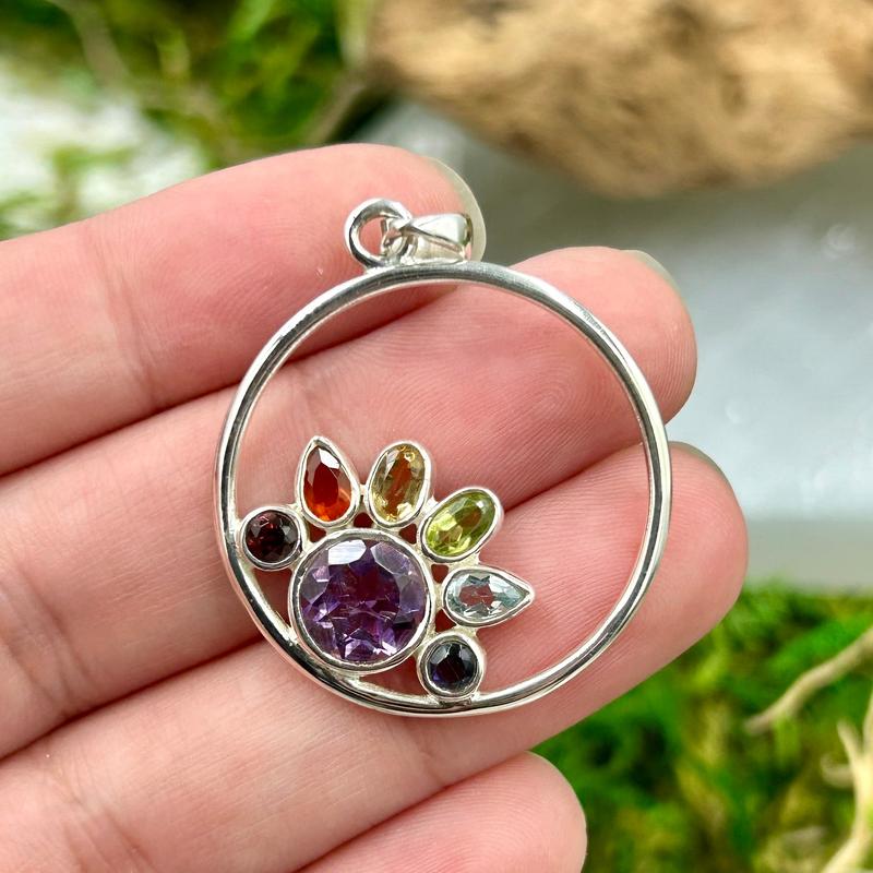 Sweet Serenity - Multi-Faceted Chakra Pendant || .925 Sterling Silver-Nature's Treasures