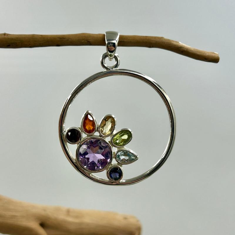Sweet Serenity - Multi-Faceted Chakra Pendant || .925 Sterling Silver-Nature's Treasures