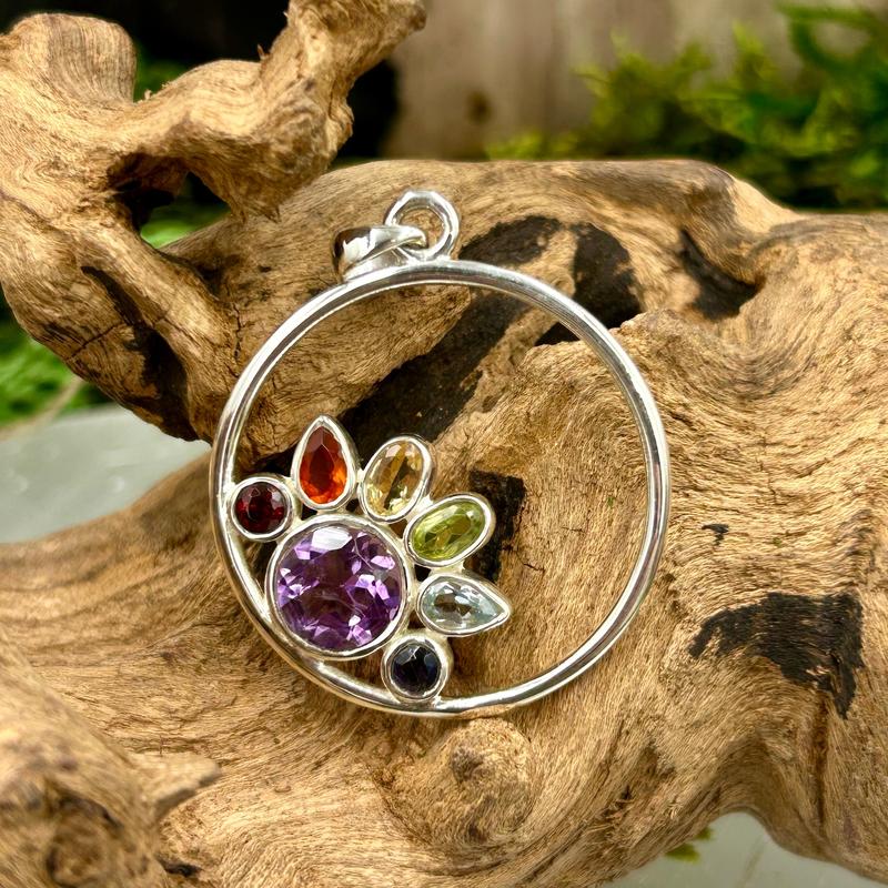 Sweet Serenity - Multi-Faceted Chakra Pendant || .925 Sterling Silver-Nature's Treasures