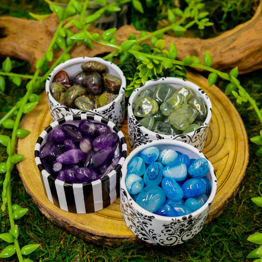 Polished Jelly Bean Tumble Stones || Gridding, Crafting