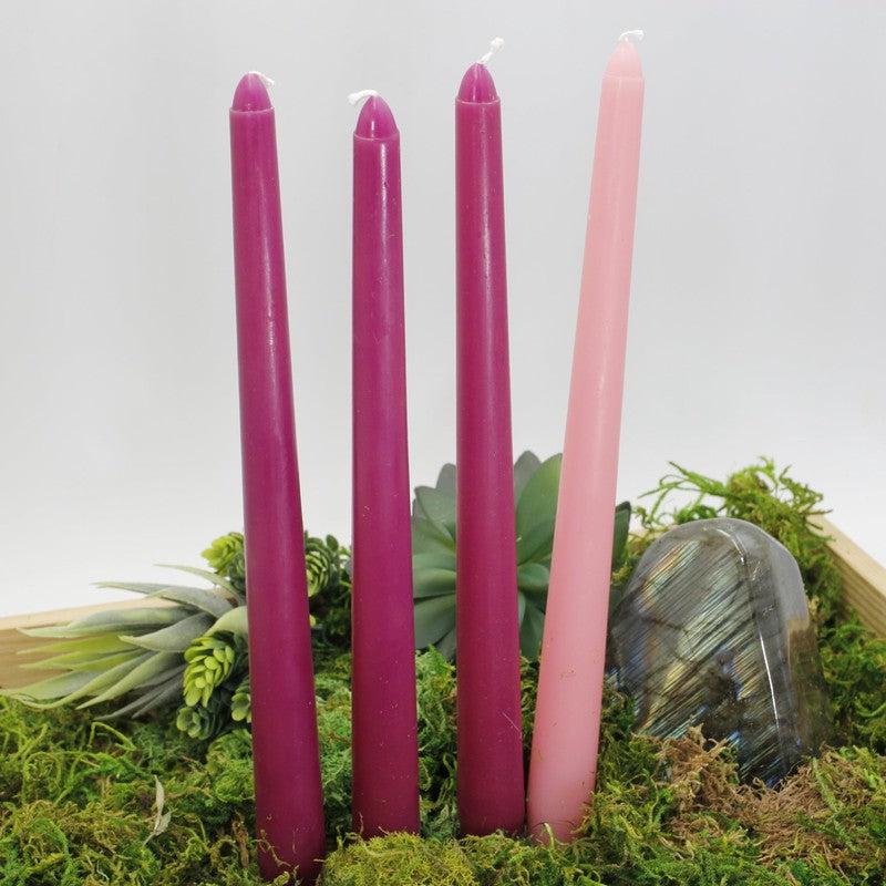 Tapered Advent Candles 4 pack || Celebration of Christ's Birth-Nature's Treasures