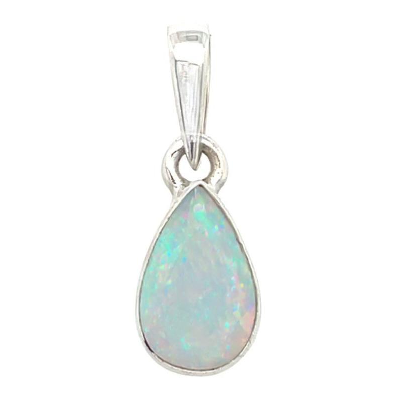 Teardrop Ethiopian Precious Opal Pendants || .925 Sterling Silver-Nature's Treasures