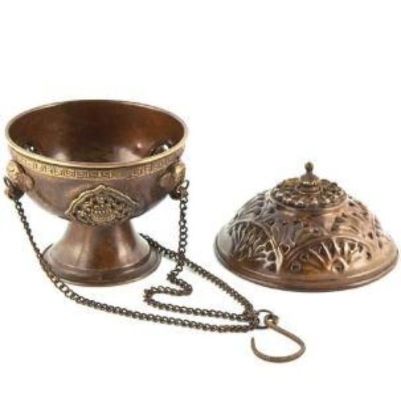 Tibetan Copper Hanging Antique Censer Burner-Nature's Treasures