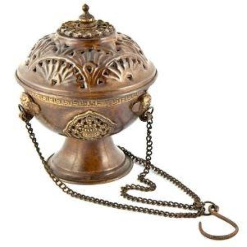 Tibetan Copper Hanging Antique Censer Burner-Nature's Treasures