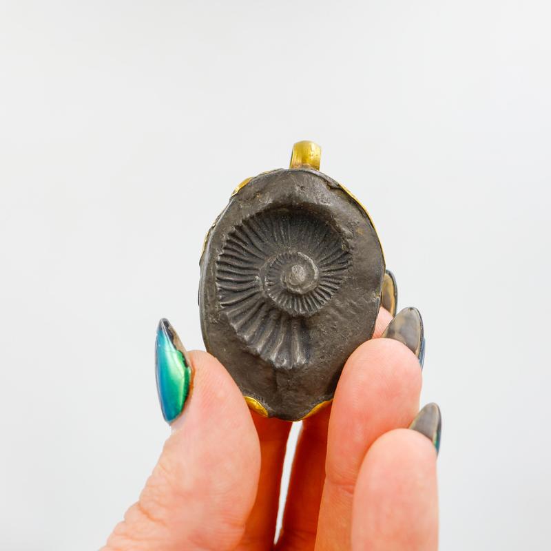 Tibetan Shaligram Ammonite Fossil Pendants || Trunk Show-Nature's Treasures