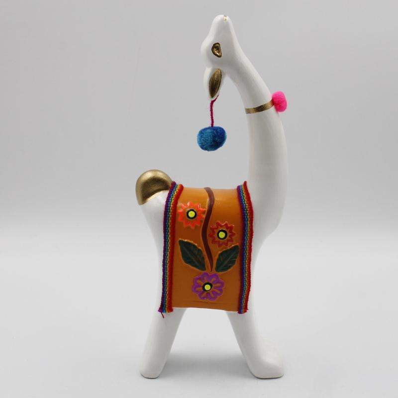 Tradition Hand Made Ceramic Llama Statue's-Nature's Treasures