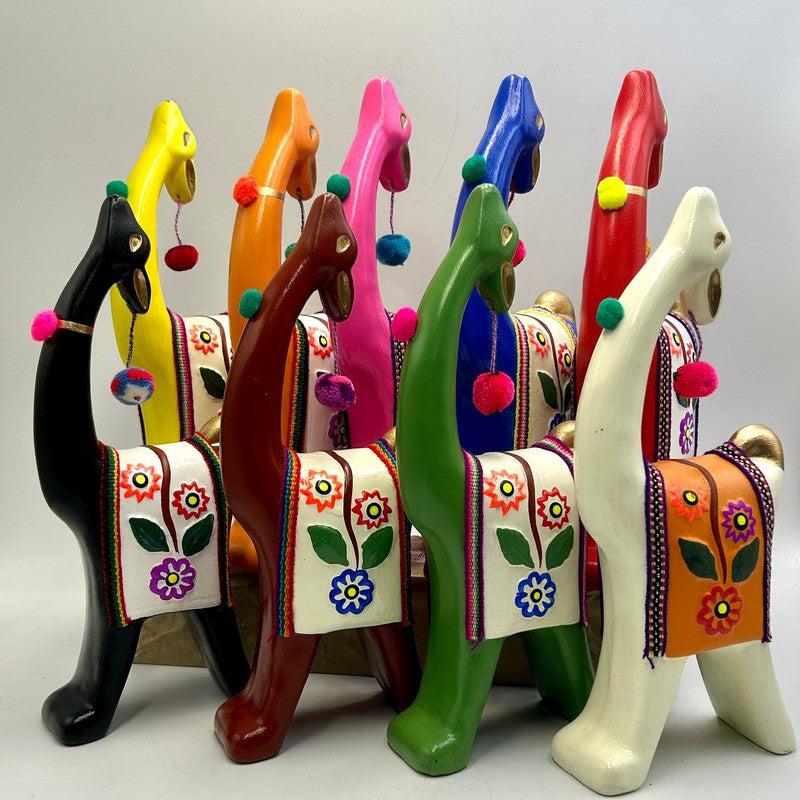 Tradition Hand Made Ceramic Llama Statue's || Peru-Nature's Treasures