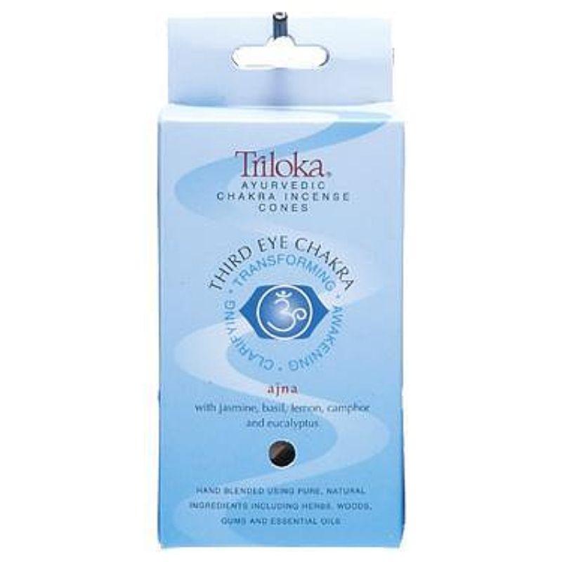 Triloka Ayurvedic Chakra Incense Cones "Third Eye" Ajna-Nature's Treasures