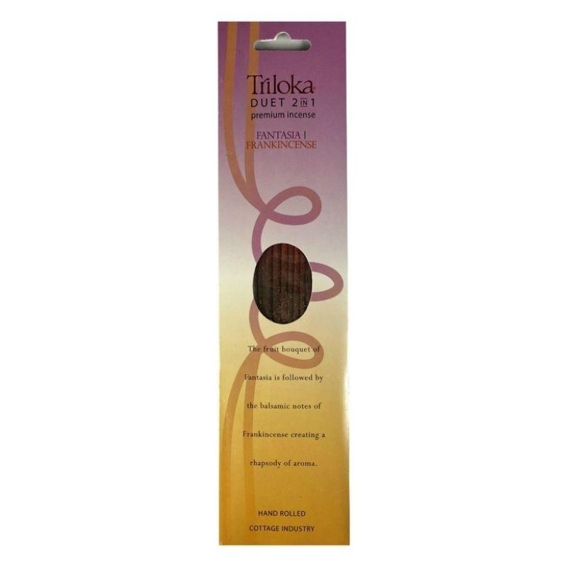 Triloka Duet Premium Incense Sticks - Fantasia & Frankincense-Nature's Treasures