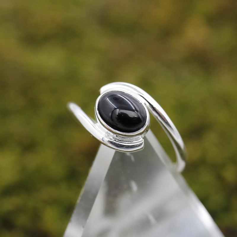 Twist Of Faith Black Onyx Rings || .925 Sterling Silver || Brazil-Nature's Treasures