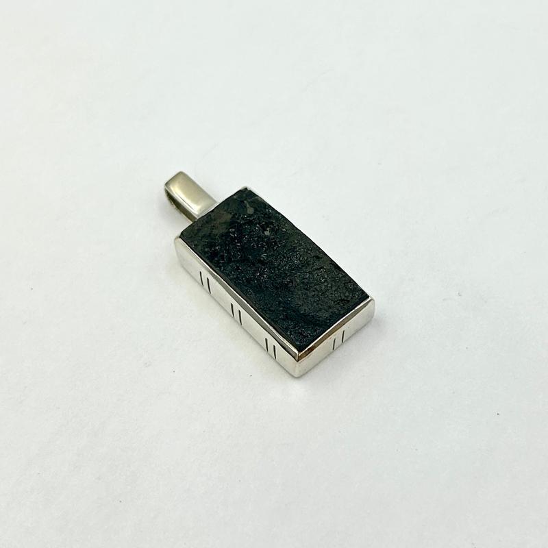 Unisex Black Tourmaline Rough Pendants || .925 Sterling Silver-Nature's Treasures