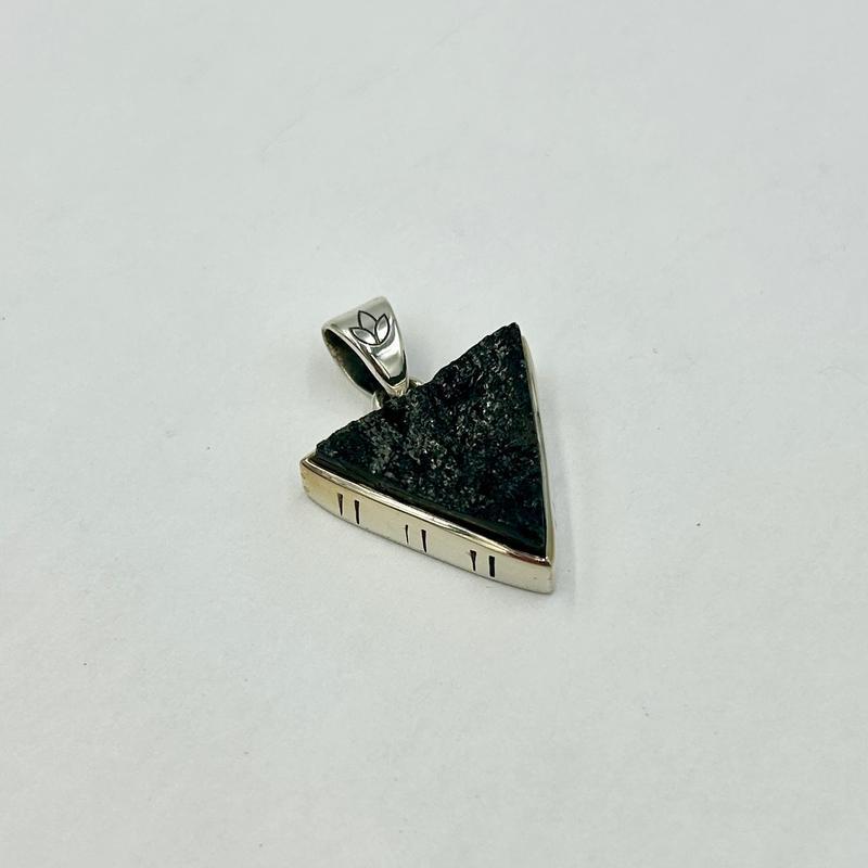 Unisex Black Tourmaline Rough Pendants || .925 Sterling Silver-Nature's Treasures