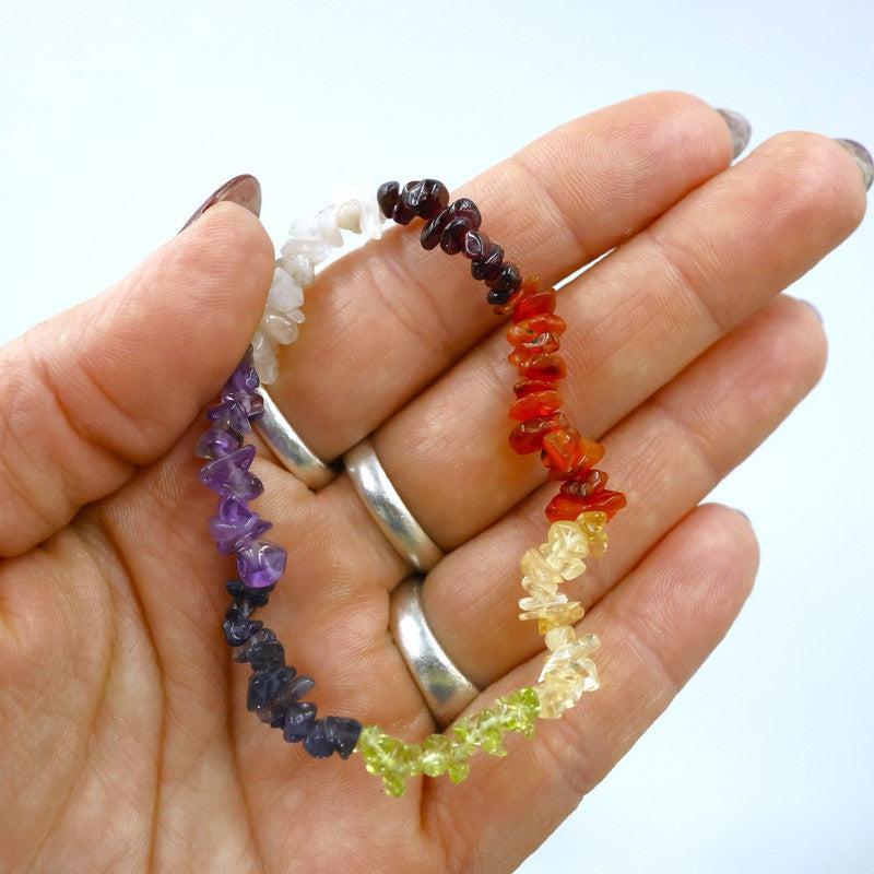 Unisex Chakra Chip Bracelet || Chakra Balance-Nature's Treasures