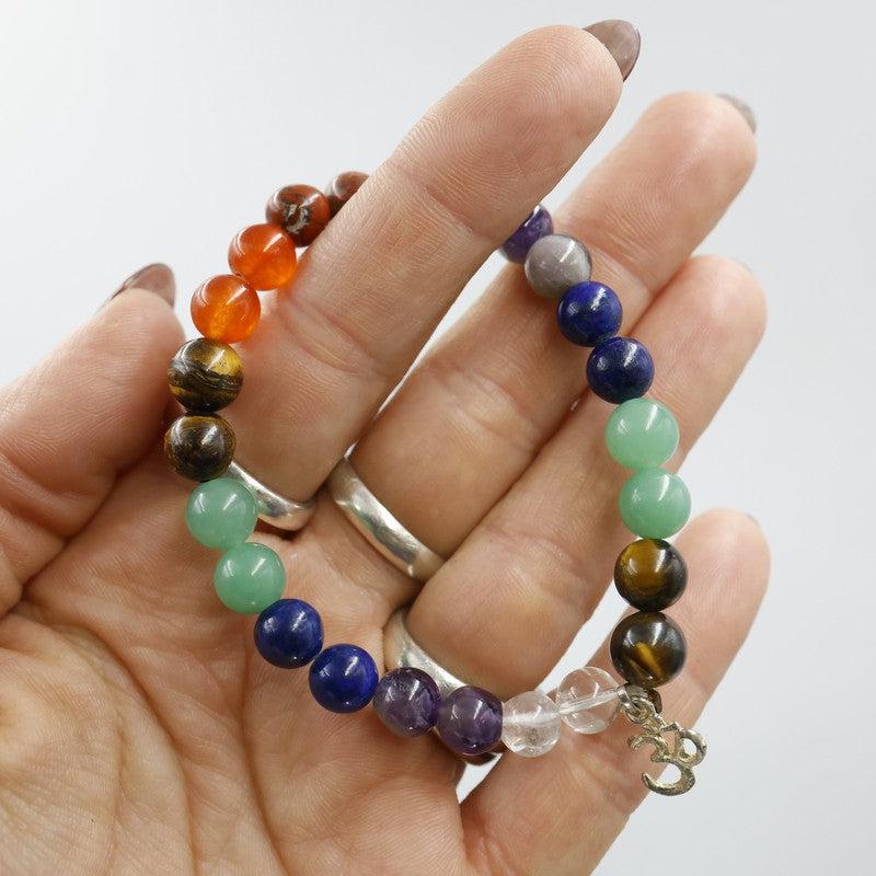 Unisex Chakra Om Charm Bracelet-Nature's Treasures