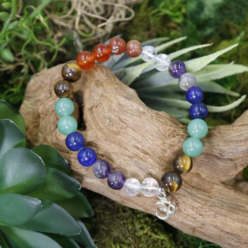 Unisex Chakra Om Charm Bracelet-Nature's Treasures