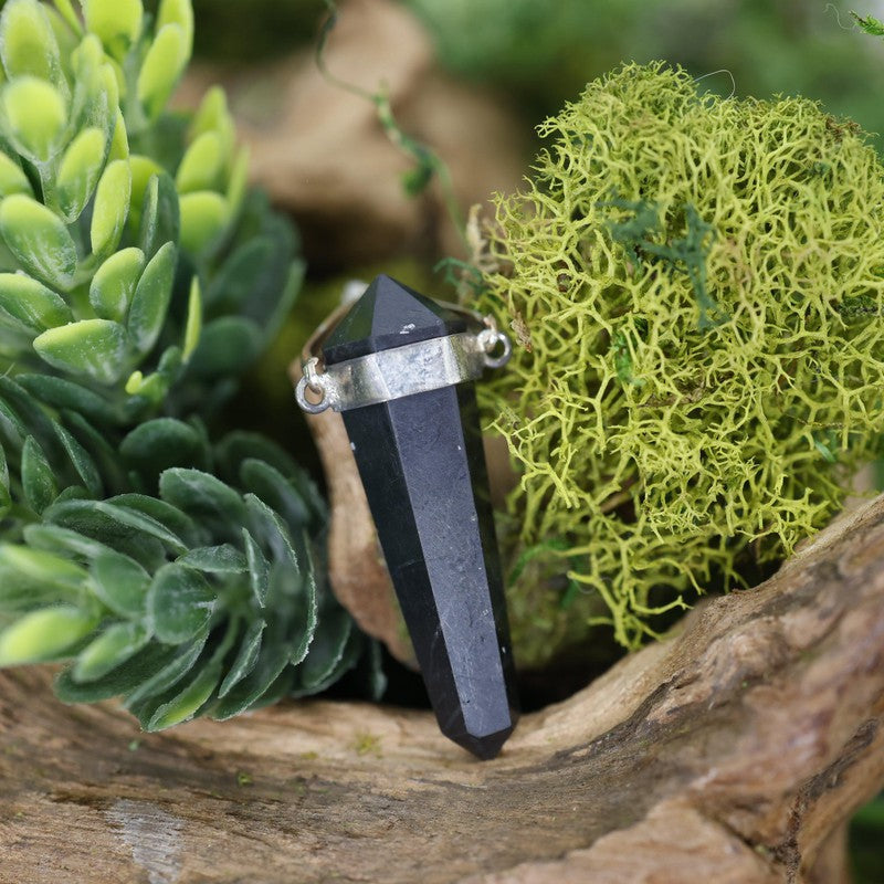 Unisex Double Terminated Shungite Pendant-Nature's Treasures