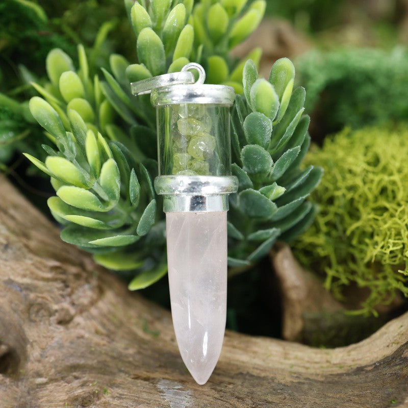 Unisex Gemstone Bullet Pendants || White Metal-Nature's Treasures