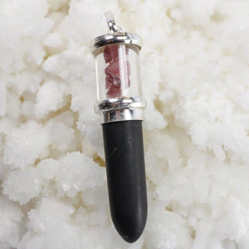 Unisex Gemstone Bullet Pendants || White Metal-Nature's Treasures