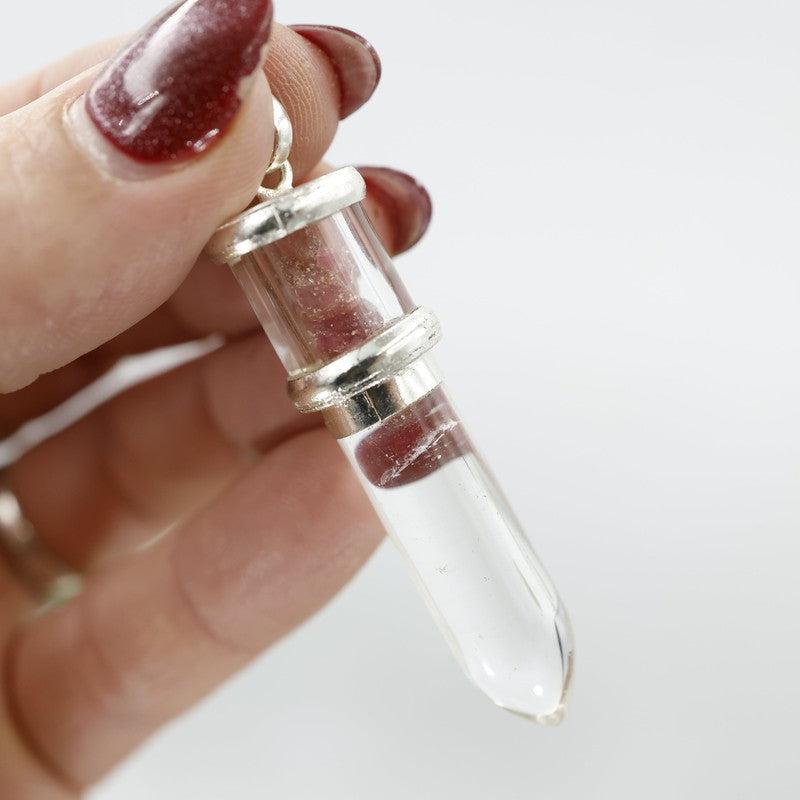 Unisex Gemstone Bullet Pendants || White Metal-Nature's Treasures