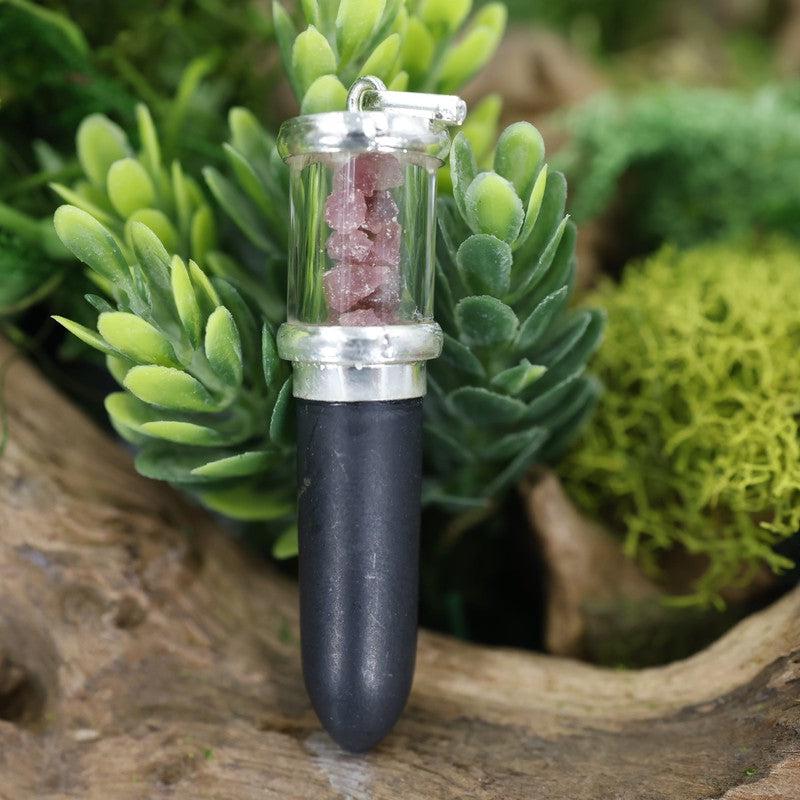 Unisex Gemstone Bullet Pendants || White Metal-Nature's Treasures