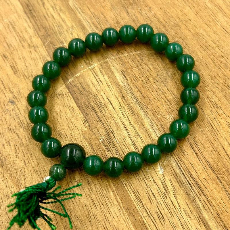 Unisex Gemstone Mala Bracelet With Tassel-Nature's Treasures