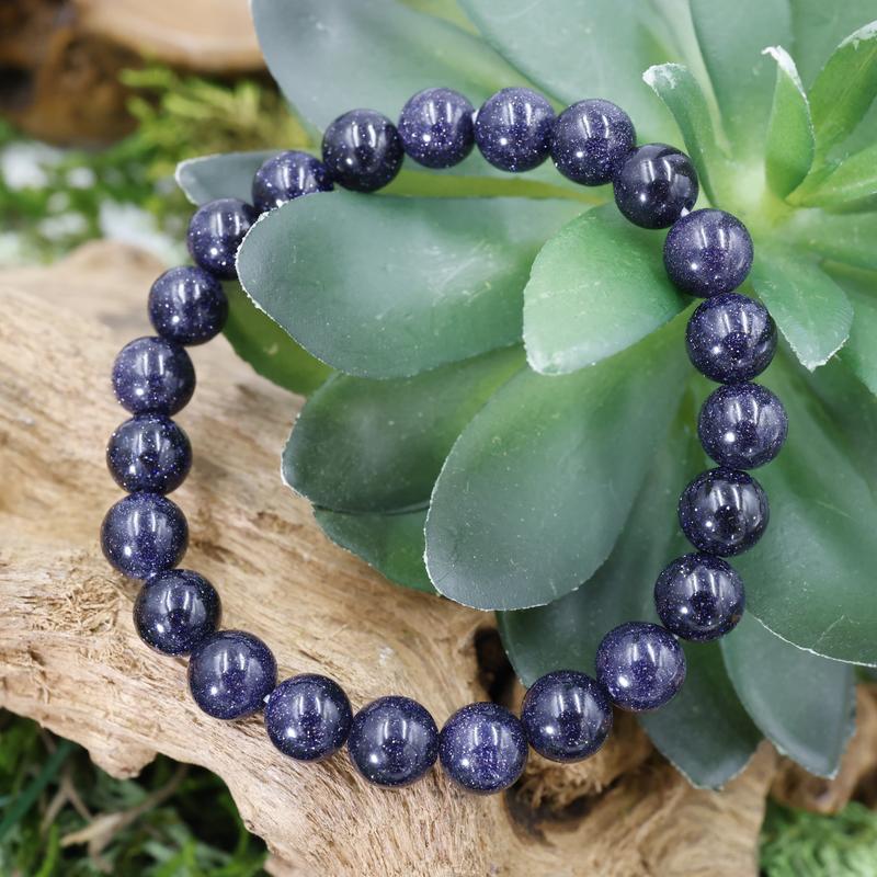 Unisex Gemstone Power Bracelets || Blue Goldstone-Nature's Treasures