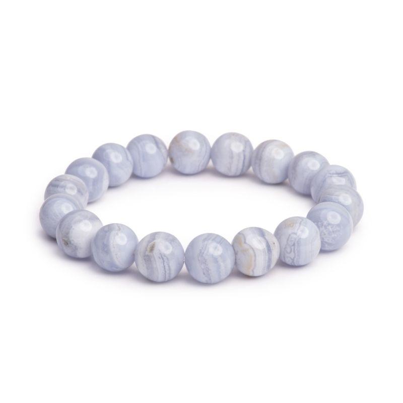 Unisex Gemstone Power Bracelets || Blue Lace Agate-Nature's Treasures