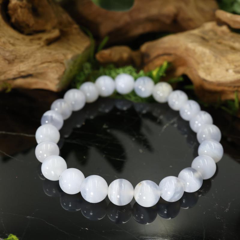 Unisex Gemstone Power Bracelets || Blue Lace Agate-Nature's Treasures
