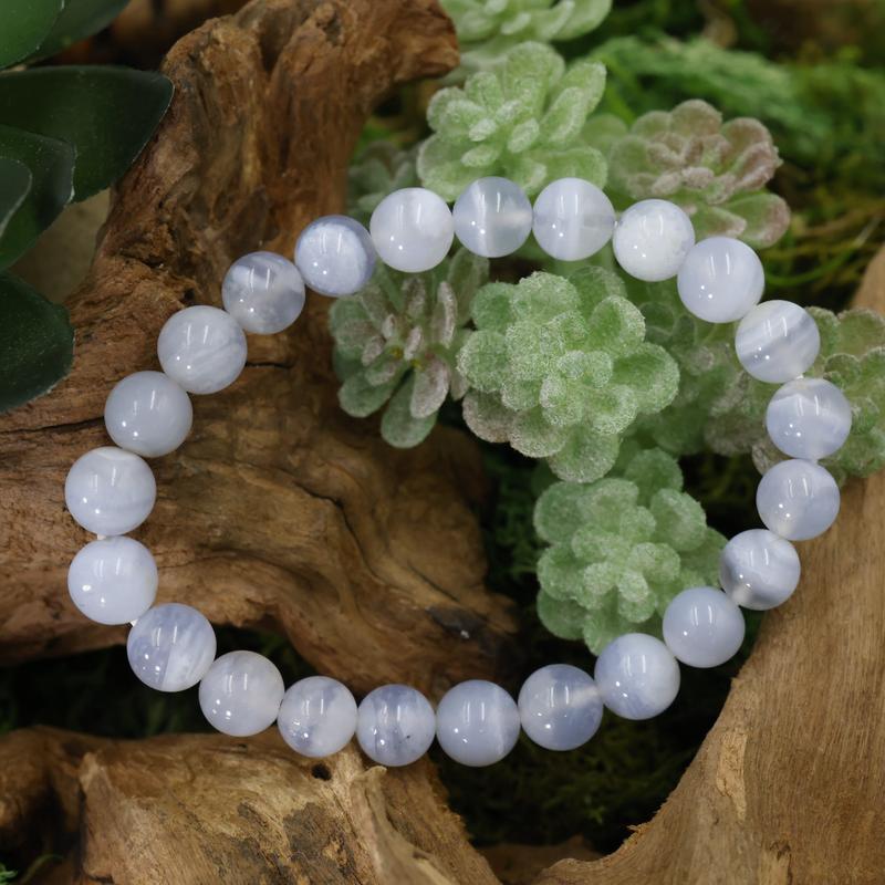 Unisex Gemstone Power Bracelets || Blue Lace Agate-Nature's Treasures