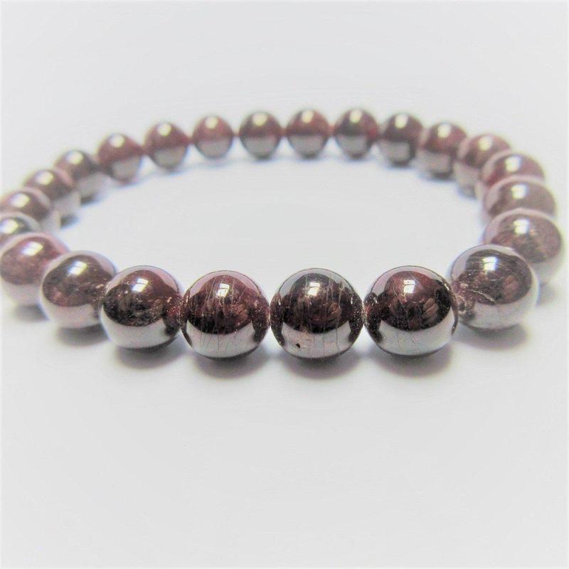 Unisex Gemstone Power Bracelets || Garnet