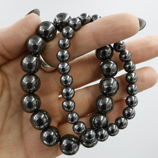 Unisex Gemstone Power Bracelets || Hematite-Nature's Treasures