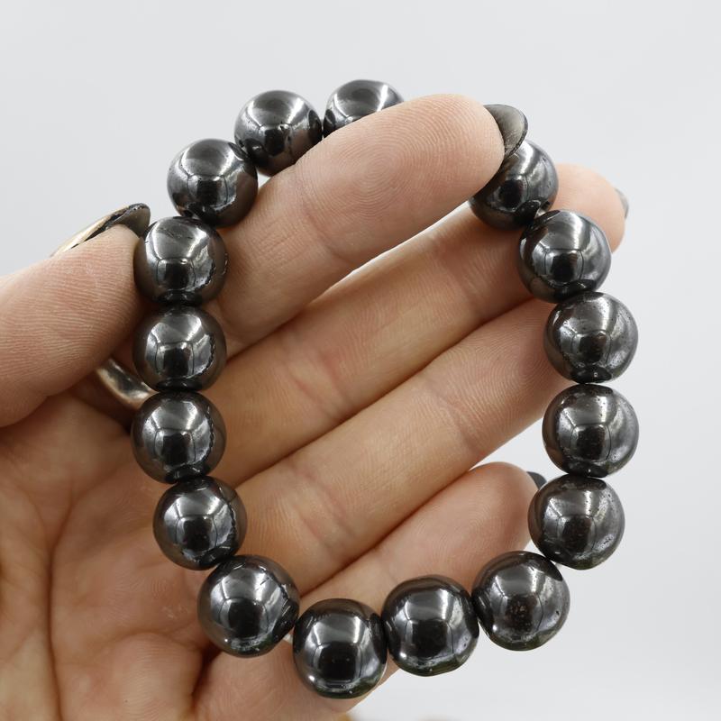 Unisex Gemstone Power Bracelets || Hematite-Nature's Treasures